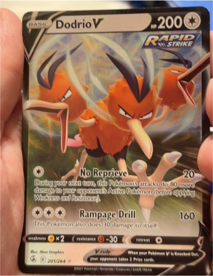 2021 Pokémon Sword & Shield Fusion Strike #201 Dodrio V — front