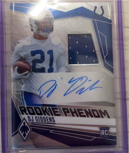 2025 Panini Phoenix #RPJ-DGS DJ Giddens Rookie Phenom Patch Auto — front