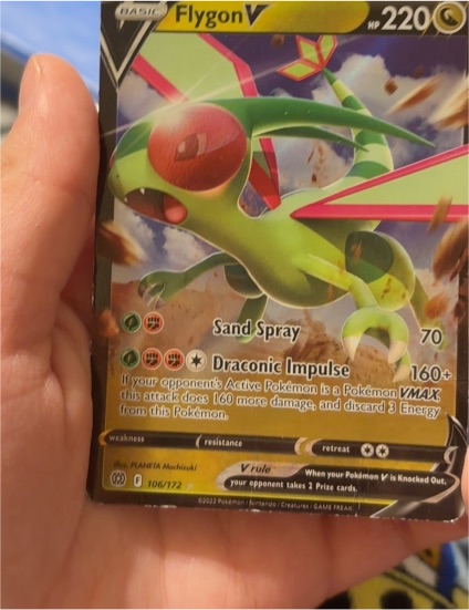 2022 Pokemon TCG Sword & Shield Brilliant Stars #106 Flygon V — front