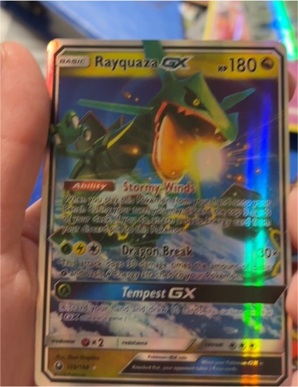 2018 Pokemon Celestial Storm #109 Rayquaza GX — front