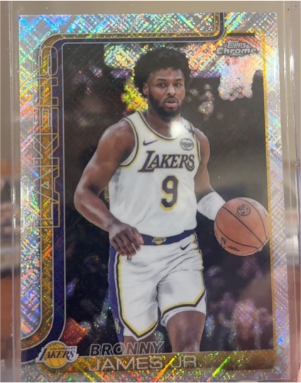 2025-26 Topps Chrome #182 Bronny James Jr. — front