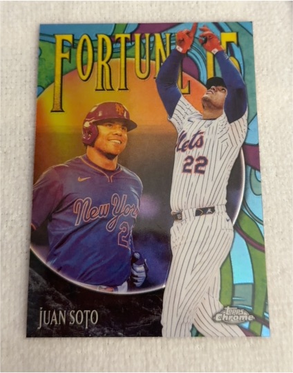 2025 Topps Chrome Update #F15-1 Juan Soto Fortune 15 — front
