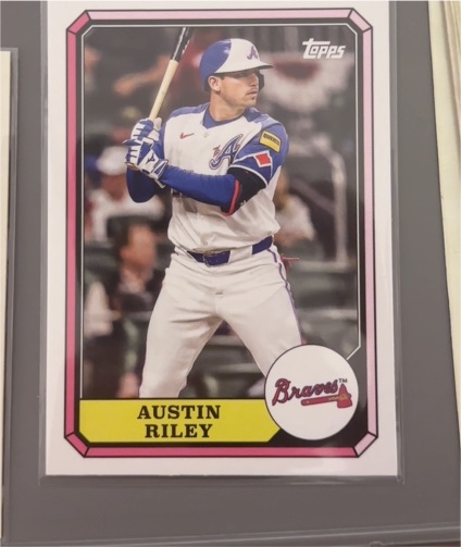 2025 Topps Archives #87BB-24 Austin Riley 1987 Boardwalk and Baseball — front