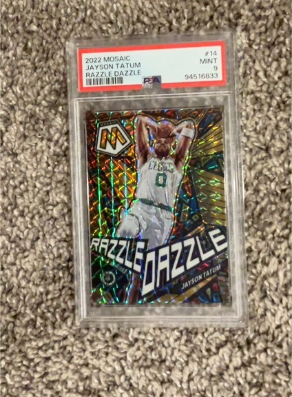 2022 Panini Mosaic #14 Jayson Tatum Razzle Dazzle — front