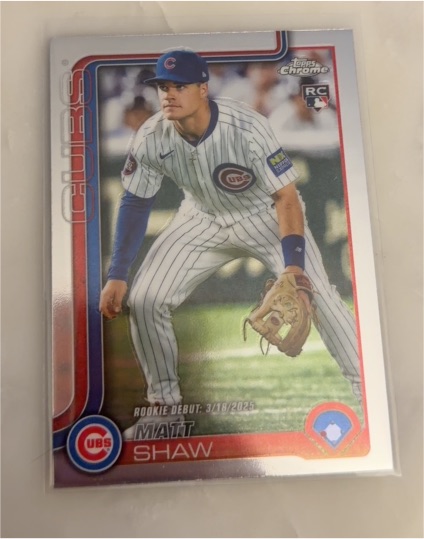 2025 Topps Chrome Update #USC135 Matt Shaw — front