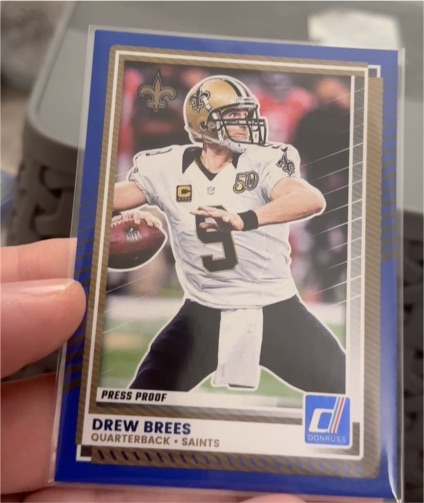 2025 Donruss #285 Drew Brees Press Proof Blue — front