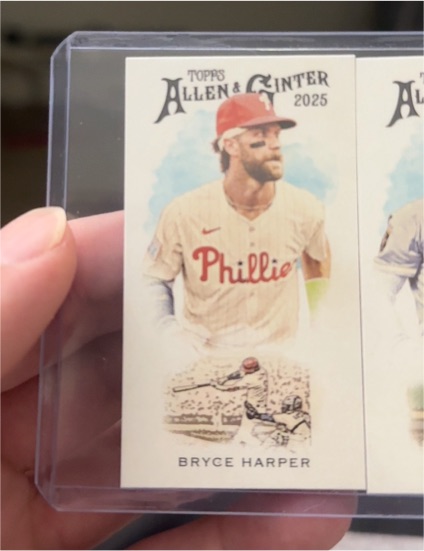 2025 Topps Allen & Ginter #N222-12 Bryce Harper Mini 1889 — front
