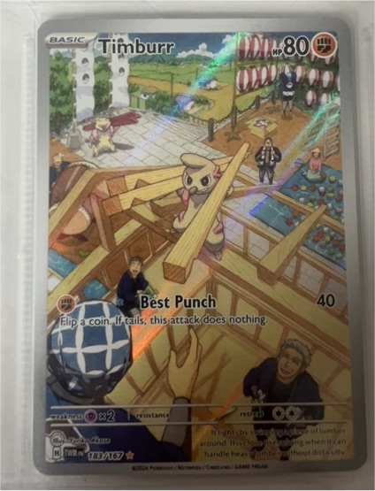 2023 Pokémon SV06 #183 Timburr Twilight Masquerade Illustration Rare — front