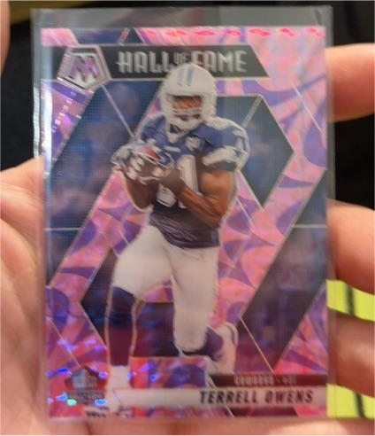 2025 Panini Mosaic Hall of Fame Prizm #297 Terrell Owens — front