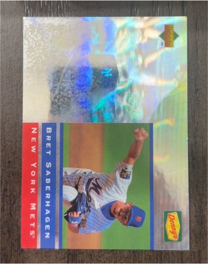 1995 Upper Deck Denny's Holograms #22 Bret Saberhagen — front