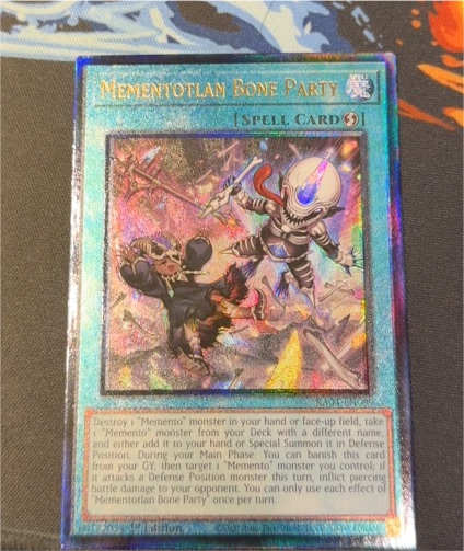 2023 Yugioh RA04-EN099 Mementotlan Bone Party — front