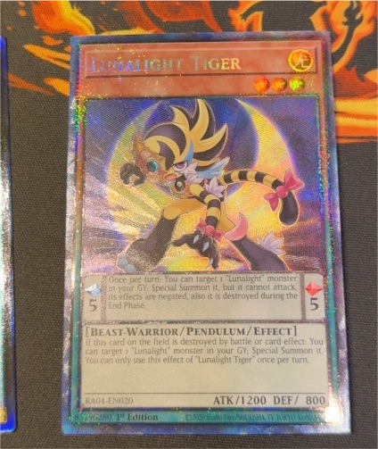2020 Yu-Gi-Oh! RA04-EN020 Lunalight Tiger — front