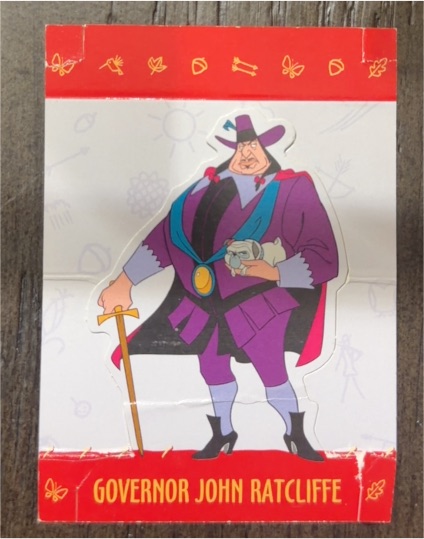1995 Skybox Pocahontas Pop-Out #3 Governor John Ratcliffe — front