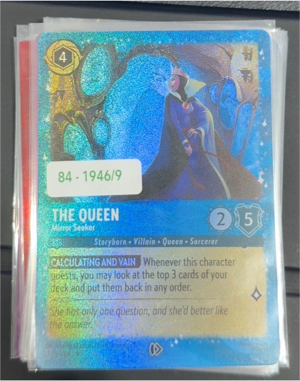 Disney Lorcana The Queen Mirror Seeker Glimmer Foil Promo 12/P3 — front