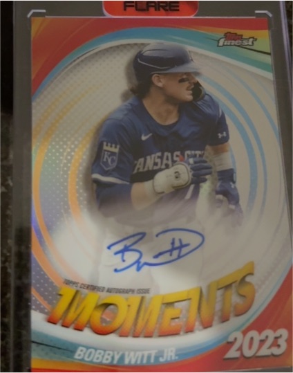 2025 Topps Finest Moments Autograph #FMA-BW Bobby Witt Jr. — front