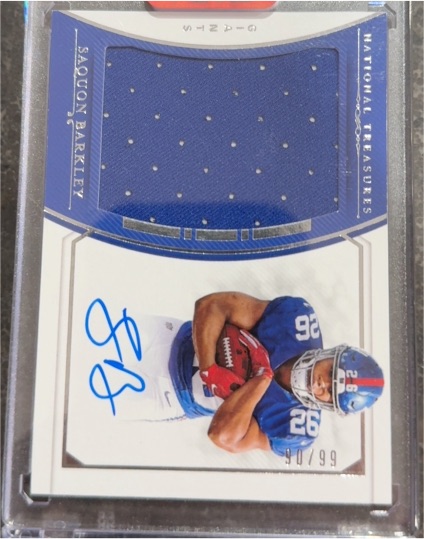 2018 Panini National Treasures #RMS-SB Saquon Barkley — front