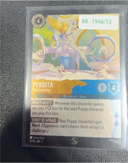 Disney Lorcana Archazia's Island #2 Perdita Playful Mother — front