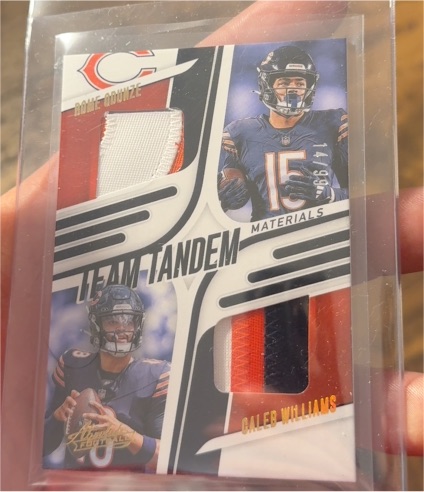 2025 Panini Absolute Football Team Tandems Caleb Williams Rome Odunze #TTM-CHI — front