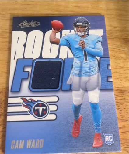 2025 Panini Absolute #RF-CWD Cam Ward Rookie Force Patch Titans — front