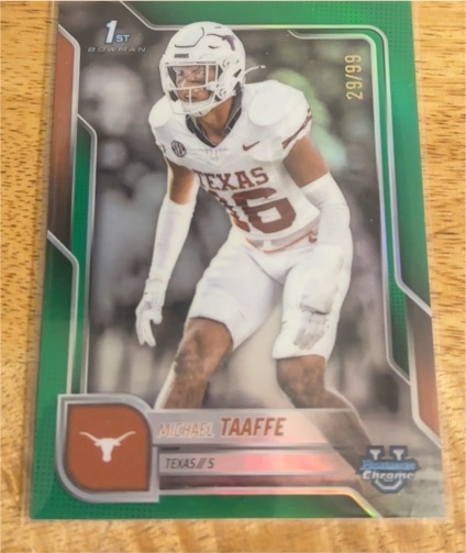 2025 Bowman Chrome University #100 Michael Taaffe — front