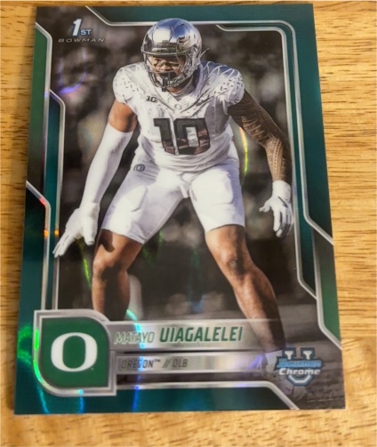 2025 Bowman University Chrome #64 Matayo Uiagalelei — front