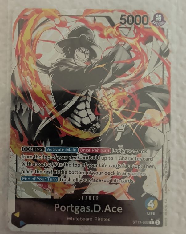 One Piece Card Game 2023 ST13-002 Portgas D. Ace — front
