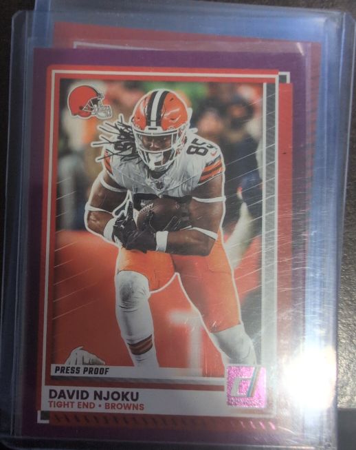 2025 Donruss #98 David Njoku Press Proof — front
