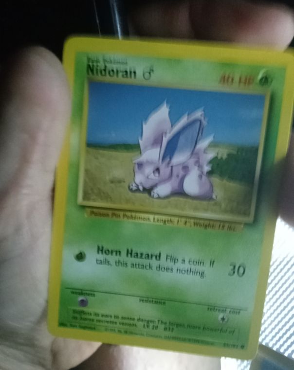 1999 Pokémon Base Set #55 Nidoran (Male) — front