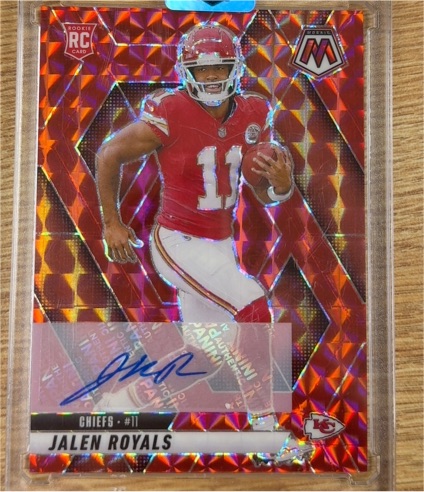 2025 Panini Mosaic Rookie #RC Jalen Royals — front