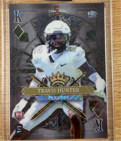 2024 Wild Card 5 Card Draw Stacked Deck #Travis Hunter — front