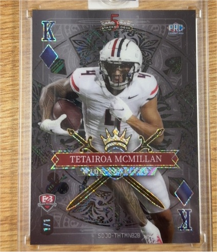 2024 Wild Card 5 Card Draw Stacked Deck #K Tetairoa McMillan — front