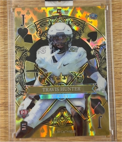 2024 Wild Card 5 Card Draw Stacked Deck #SDPH-THN Travis Hunter — front