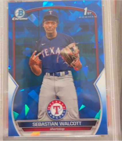 2023 Bowman Chrome Sapphire #BCP-189 Sebastian Walcott — front