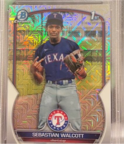 2023 Bowman Chrome #BCP-189 Sebastian Walcott — front