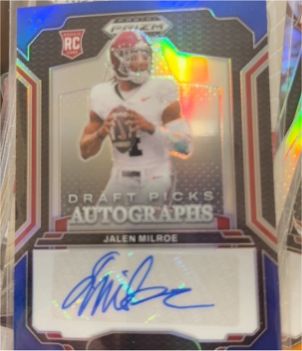 2025 Panini Prizm Draft Picks #DPA-JME Jalen Milroe Draft Picks Autographs — front
