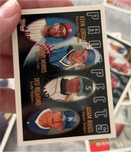 1996 Topps #426 Kevin Jordan / Bobby Morris / Desi Relaford / Adam Riggs — front