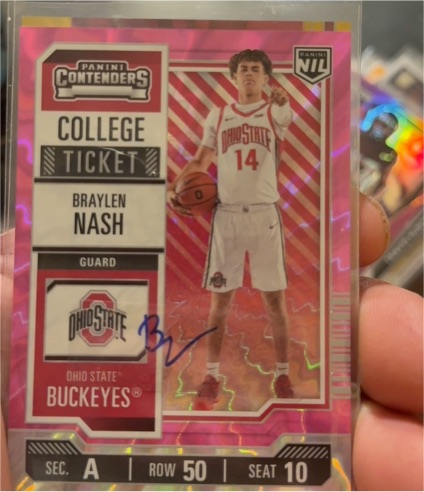2024-25 Panini Contenders College Ticket #17 Braylen Nash — front