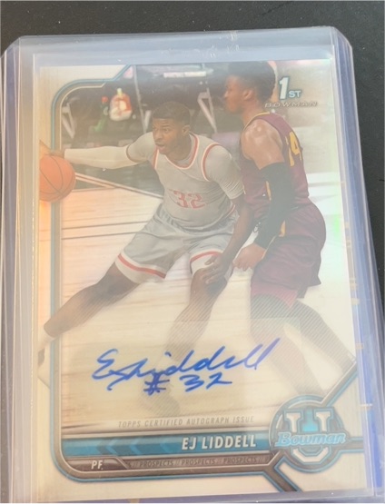 2021 Bowman University 1st Bowman Auto #BCPA-EL EJ Liddell — front