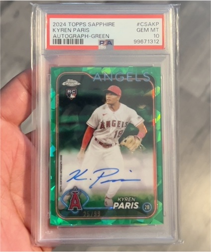 2024 Topps Chrome Sapphire #CSAKP Kyren Paris — front