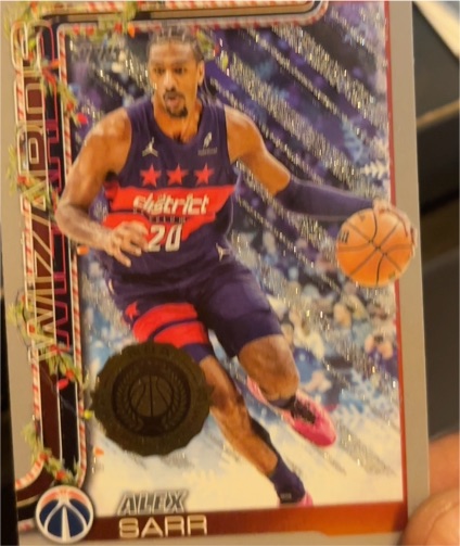 2025-26 Topps Holiday #H75 Alex Sarr Washington Wizards — front