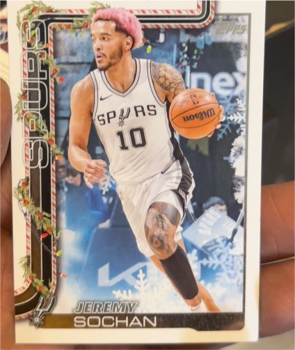 2025-26 Topps Holiday #H160 Jeremy Sochan — front