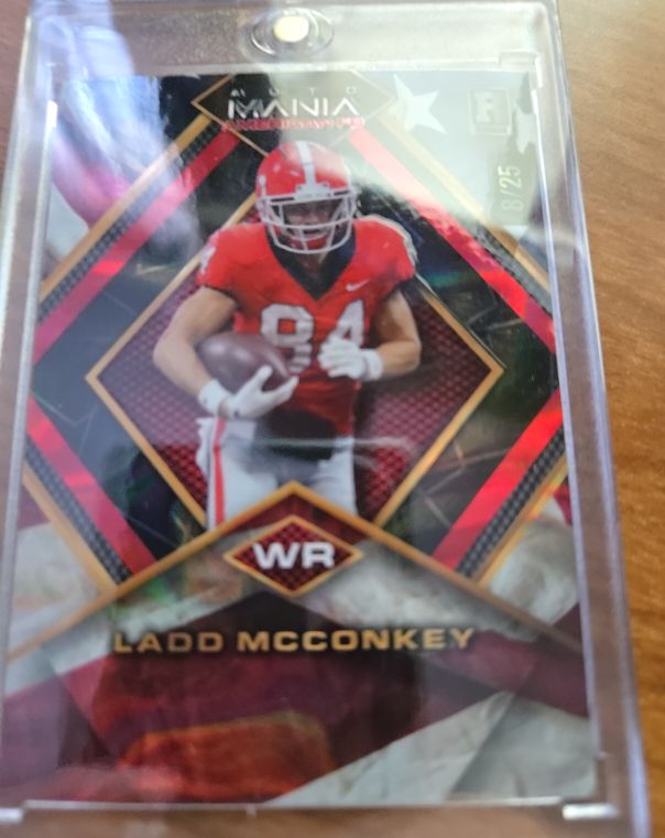 2024 Wild Card Auto Mania #8 Ladd McConkey — front