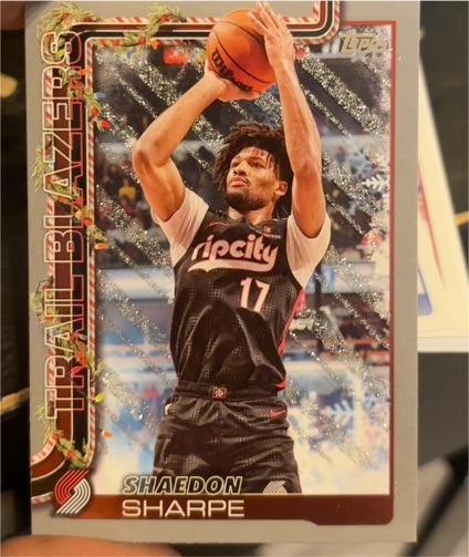 2025-26 Topps Holiday #H98 Shaedon Sharpe — front