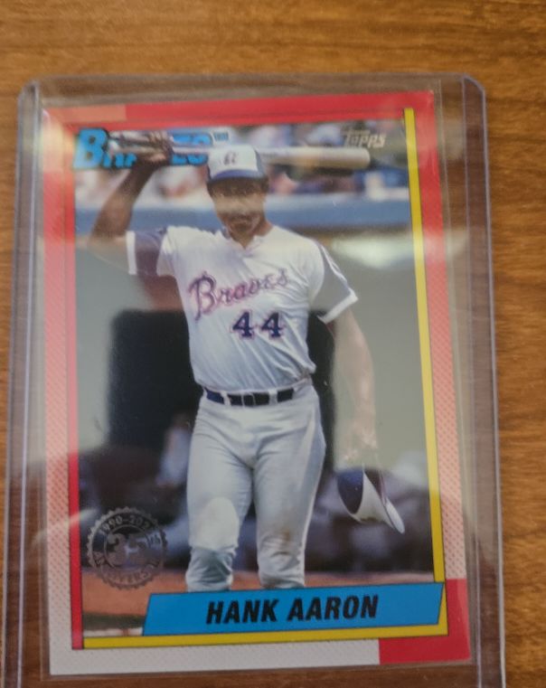1990 Topps #T90-14 Hank Aaron — front
