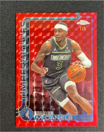 2025-26 Topps Chrome #176 Jaden McDaniels — front