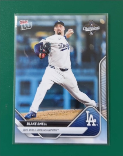 2025 Topps Now World Series Champions #WS-4 Blake Snell — front