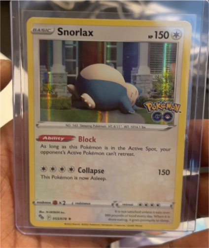 2022 Pokémon TCG Pokémon GO #055 Snorlax — front