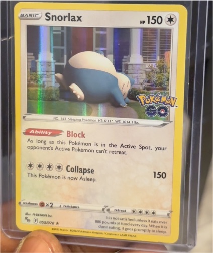 2022 Pokémon GO #055 Snorlax — front