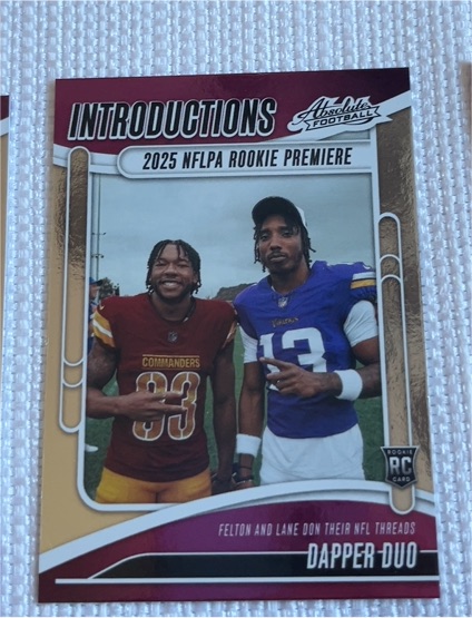 2025 Panini Absolute #I-TFN Tai Felton and Jaylin Lane Dapper Duo Introductions — front
