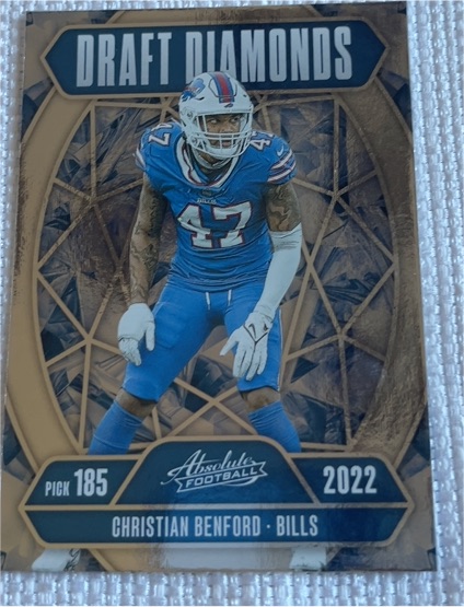 2022 Panini Absolute Draft Diamonds #DD-CBD Christian Benford — front